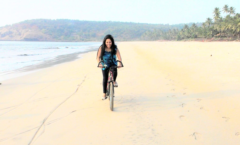 Cycling on Velneshwar Beach